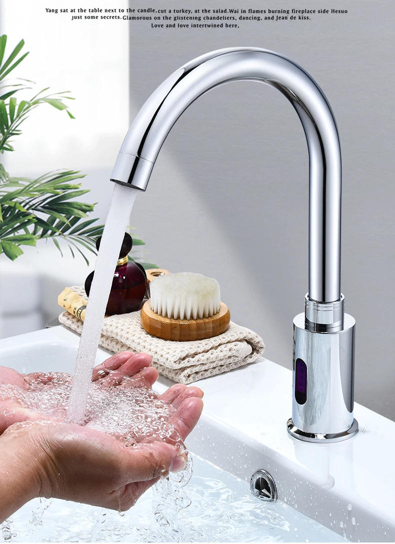 Description Picture 2 of itemSmart Sensor Touchless Faucet Bathroom Basin Faucet Kitchen Tap Sink Mixer Tap Bathroom Accessories Hotel Vanity Touchless Tap