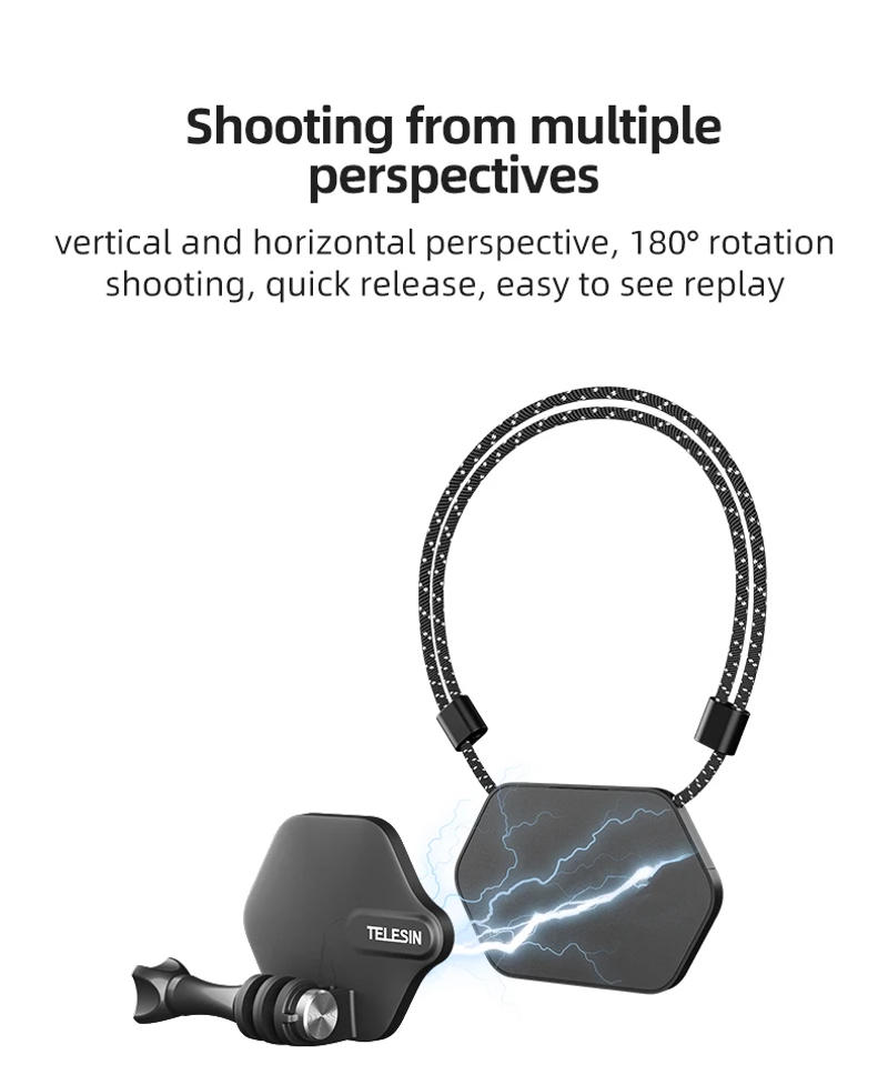 Description Picture 3 of itemTELESIN Action Camera Magnetic Quick Release Bracket Gopro Accessories Chest Strap for GoPro Hero Insta 360 DJI Mobile Phone