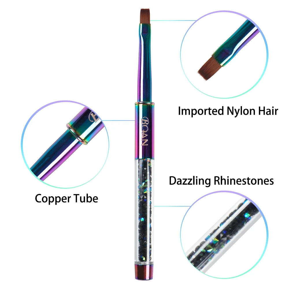 Description Picture 3 of itemRainbow Nail Brush Gel Brush For Manicure Acrylic UV Gel Extension Pen For Nail Polish Painting Drawing Brush Paint Tools