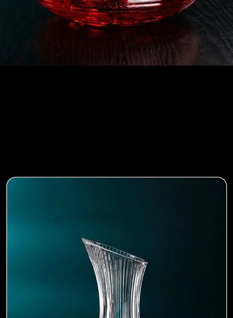 Description Picture 6 of itemHandmade Crystal Decanter, Bottle Jug, Pourer, Aerator for Family Bar, Red Wine Brandy Champagne Glasses, 1700ml