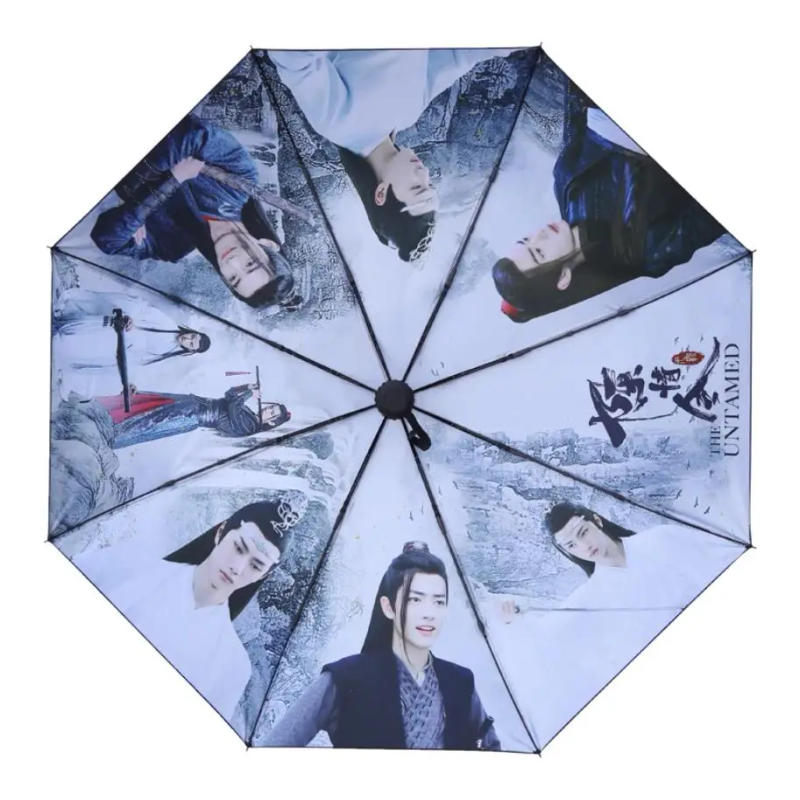 Description Picture 3 of itemThe Untamed Wei Wuxian Lan Wangji Xiao Zhan and Wang Yibo Custom Umbrellas Mo Dao Zu Shi Cosplay Automatic folding umbrella
