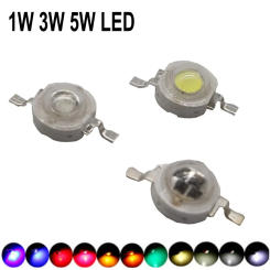 10pcs 1W 3W 5W High Power LED Chip Lamp Bulbs SMD COB Diodes Warm Cold White Red Green Blue Yellow 440 660nm Grow Light Beads