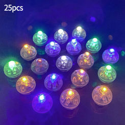 25Pcs Individual LED Balloon Lights Tiny Wireless Battery Craft Glow Party DIY Glow Party Supplies Plastics LED Light Bulb