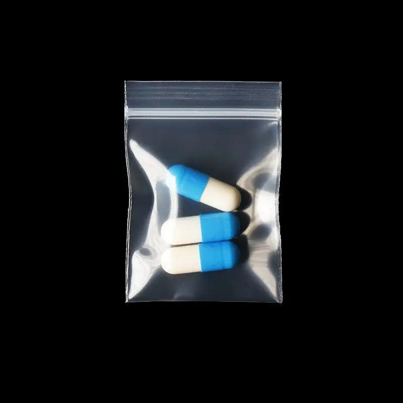 Description Picture 6 of item100-300 Pieces MINI Small Plastic Bag Jewelry Zipper Zipper Lock Resealable Plastic Transparent Mini Bag Different Sizes