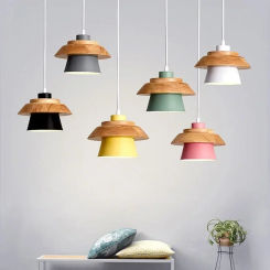 Nordic Restaurant Chandelier Modern Simple Personalized Porch Lights Aisle Creative Art Lamps Cafe Macaron Lamps Multiple Colors