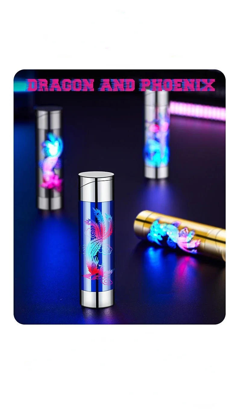 Description Picture 5 of itemNew Portable Light Inflatable Lighter Windproof Jet Pink Flame Butane Gas Lighter Cigarette Accessories Lighters Smoking Gift
