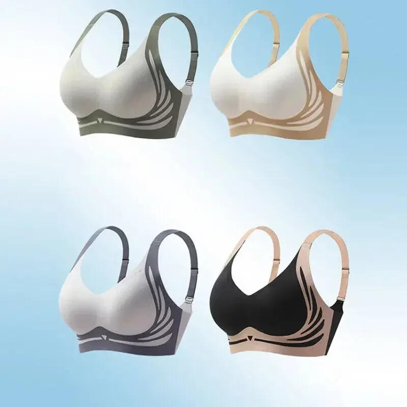 Description Picture 3 of itemWireless Push-up Super Gather Bra Women Back Smoothing Soft Support Adjustable Underwear Anti-sagging Seamless Comfy Lift-up Bra