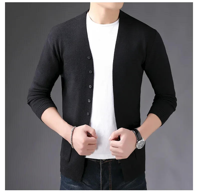 Description Picture 5 of itemNewest Fashion Men Jackets and Coats Mens Cardigan High Street Trend Windbreaker Autumn Overcoat Casual Men Clothing
