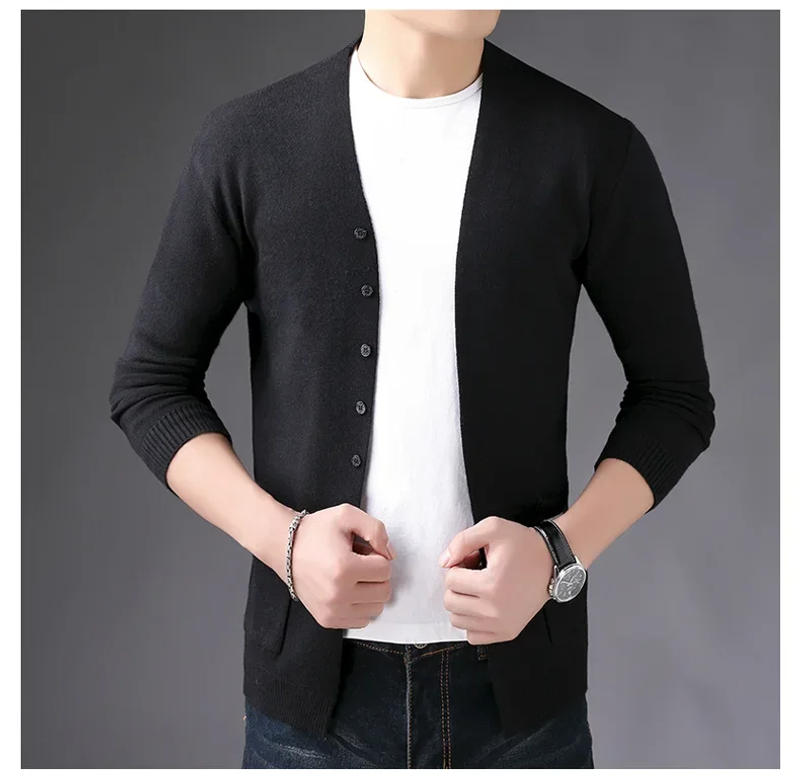 Description Picture 5 of itemNewest Fashion Men Jackets and Coats Mens Cardigan High Street Trend Windbreaker Autumn Overcoat Casual Men Clothing