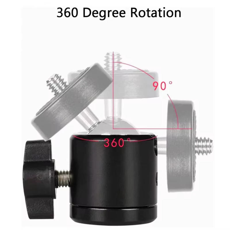 Description Picture 4 of itemTripod Adapter 1/4 Screw Hole Tripod Mount Camera Head Adapter Ball Head with Lock LED Light Bracket Holder For DSLR DV Cameras