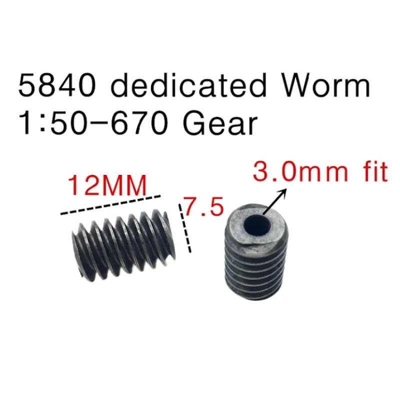 Description Picture 3 of item2PCS 5840-31ZY Motor turbine worm Gear,3.0MM fitting,5840 dedicated Worm 1:50-670 Gear