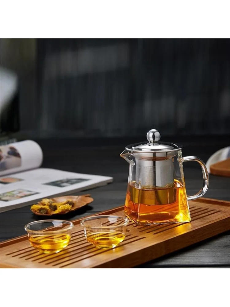 Description Picture 4 of itemGlass Teapot with Infuser Tea Set Kettle Maker Infusers Jug Teaware Kitchen Dining Bar Home Tea Kit  Glass Teapot  Samovar