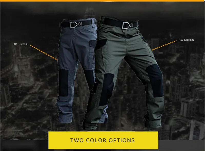 Description Picture 3 of itemMen's Tactical Pants Casual Cargo Multi-Pockets Trousers Quick Dry Outdoor Waterproof Workwear Trousers Wear-Resistant Overalls