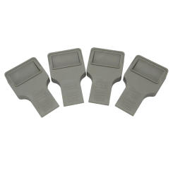 Furniture Stopper Door Stop Wedge Dual Purpose Caster Cups Fits to All Wheels of Furniture,Sofas Beds (Gray U Shape)