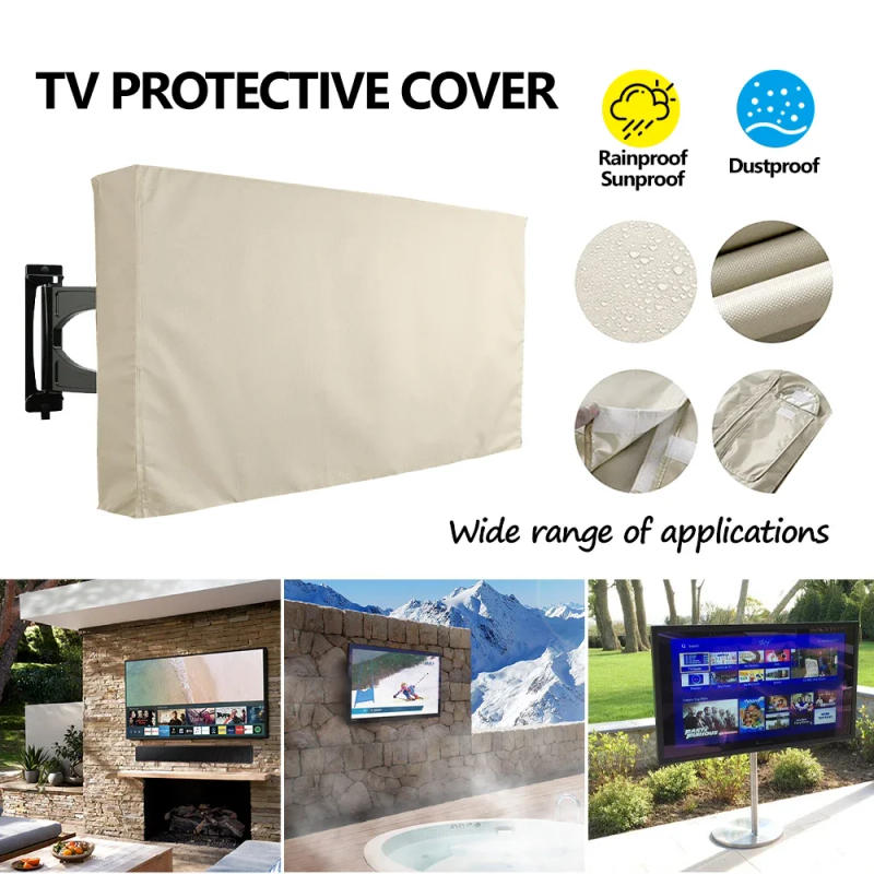 Description Picture 4 of itemOutdoor TV Screen All-Purpose Dust Cover Black LCD Television Waterproof Resistant Protect Bag 24" 38" 42" 48" 52" 65inch