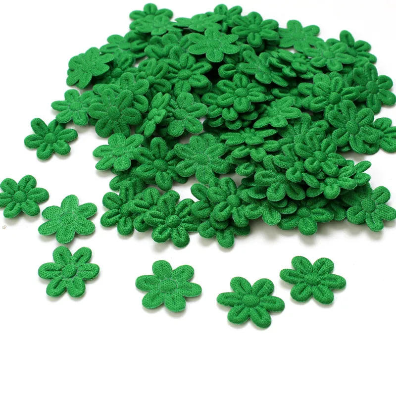 Description Picture 5 of item2cm cloth five-petal flower embossing DIY children's hair accessories hairpin jewelry small flower  cloth accessories 100pcs