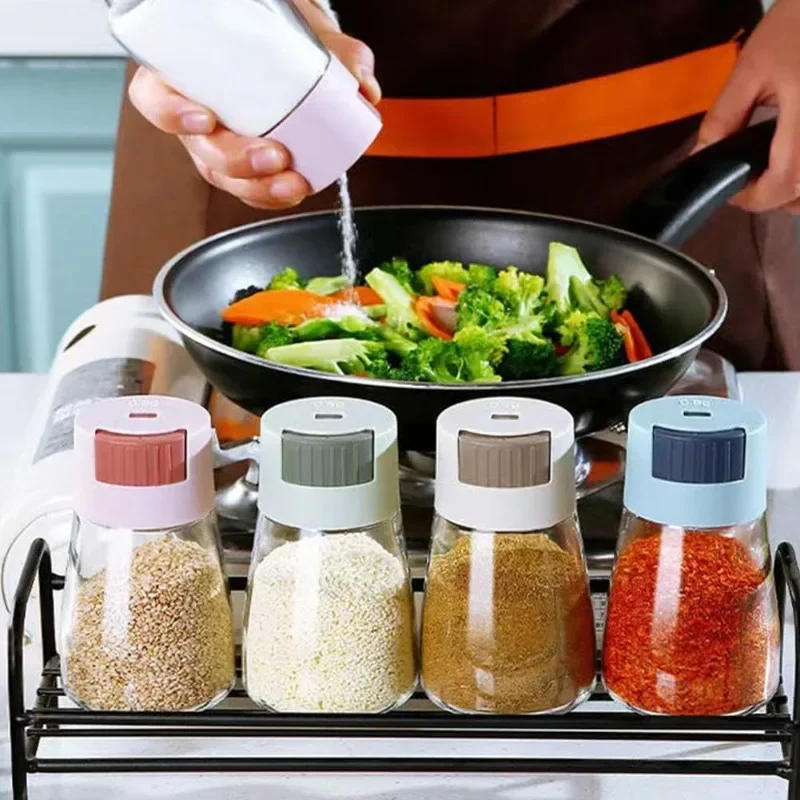 Description Picture 3 of itemKitchen Quantitative Salt Shaker Metering Seasoning Bottle Spice Pepper Sugar Dispenser Can Condiment Storage Jar Containers