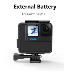 4800mAh For GoPro Hero 10 9 External Battery/BacPac Batteries + Protective Border Frame For GoPro 10 9 Black Camera Accessories