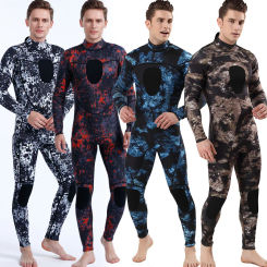 HOT 3mm Camouflage Full Body Wetsuit Long Sleeve Fission One-Pieces of Neoprene Submersible for Men Keep Warm Diving Suit