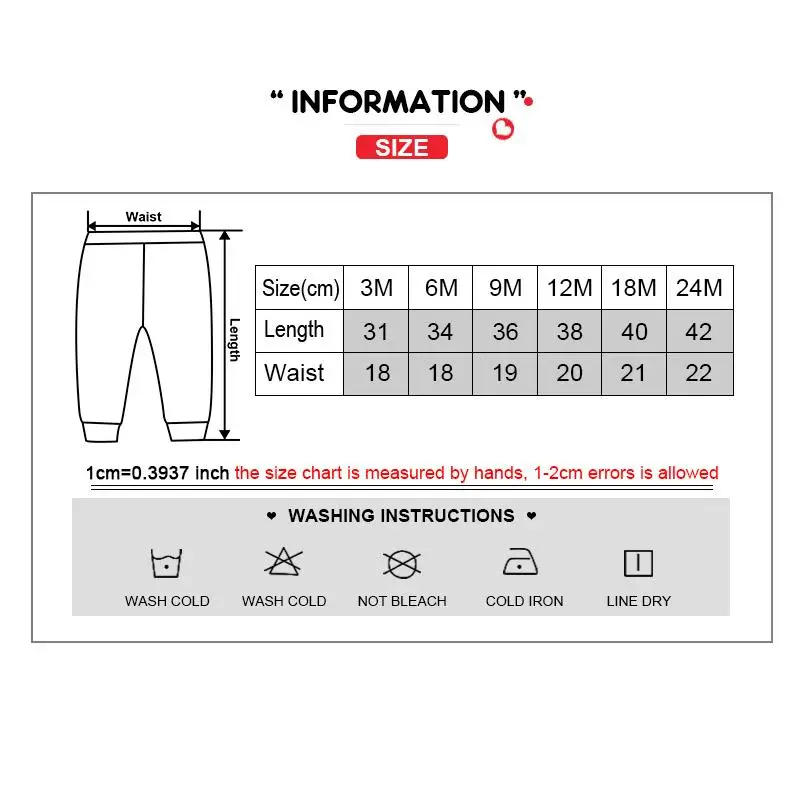Description Picture 2 of itemUnisex 1 Piece Solid Color Cotton Newborn Baby Boy Pant 0-24Months Autumn Baby Girl Pant Trousers Spring Legging