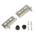 Iron Right Angle Pivot Hinge Set For Wooden Doors Furniture Cabinets Installation With Screws Plastic Covers Hardware