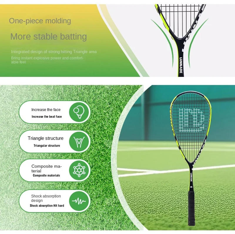 Description Picture 3 of itemSquash Rackets Ultra-Light Composite Carbon Integrated Professional Competition Training Racket Outdoor Sports Hot Sale