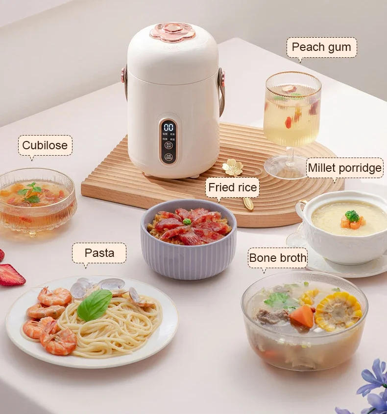 Description Picture 4 of item110V Electric Kettle Health Tea Water Boiler Stew Hot Pot Soup Porridge Slow Cooker Rice Cooking Heating Lunch Box Food Warmer