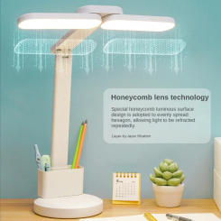 LED Table Lamp Eyes Protection Touch Dimmable Led Table Lamp Dormitory Bedroom Reading USB Rechargable Desk Lamp