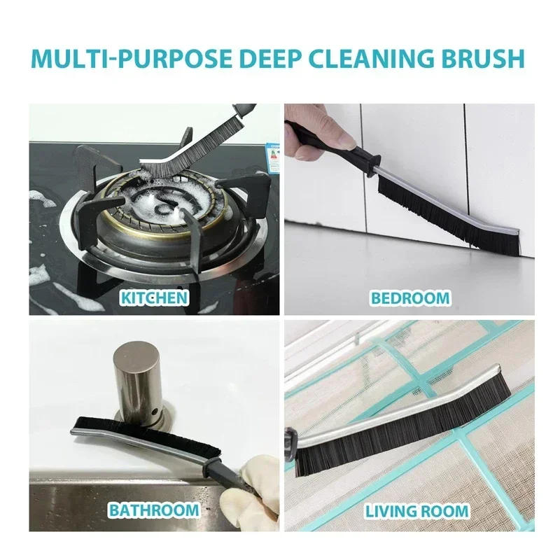 Description Picture 4 of itemCleaning Brush for Fine Seam Corners Groove Window Cleaning Tools Kitchen Bathroom Tiles Joints Brush Microfiber Toilet WC Brush