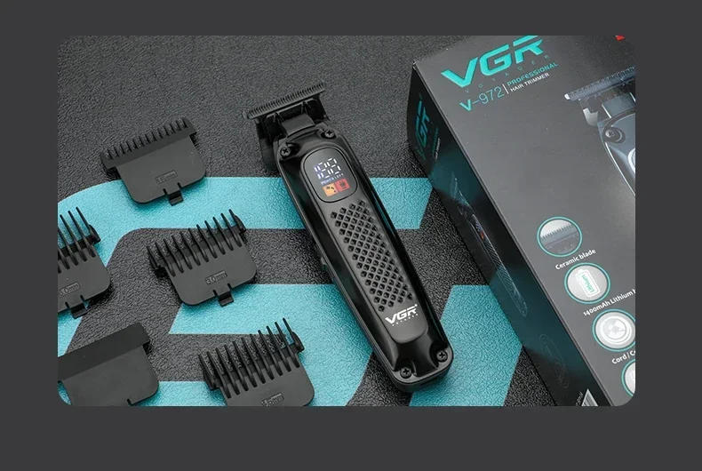 Description Picture 6 of itemVGR Hair Trimmer Electric Beard Hair Clipper Professional Barber Hair Cutter Machine Trimer For Men Rechargeable V-972