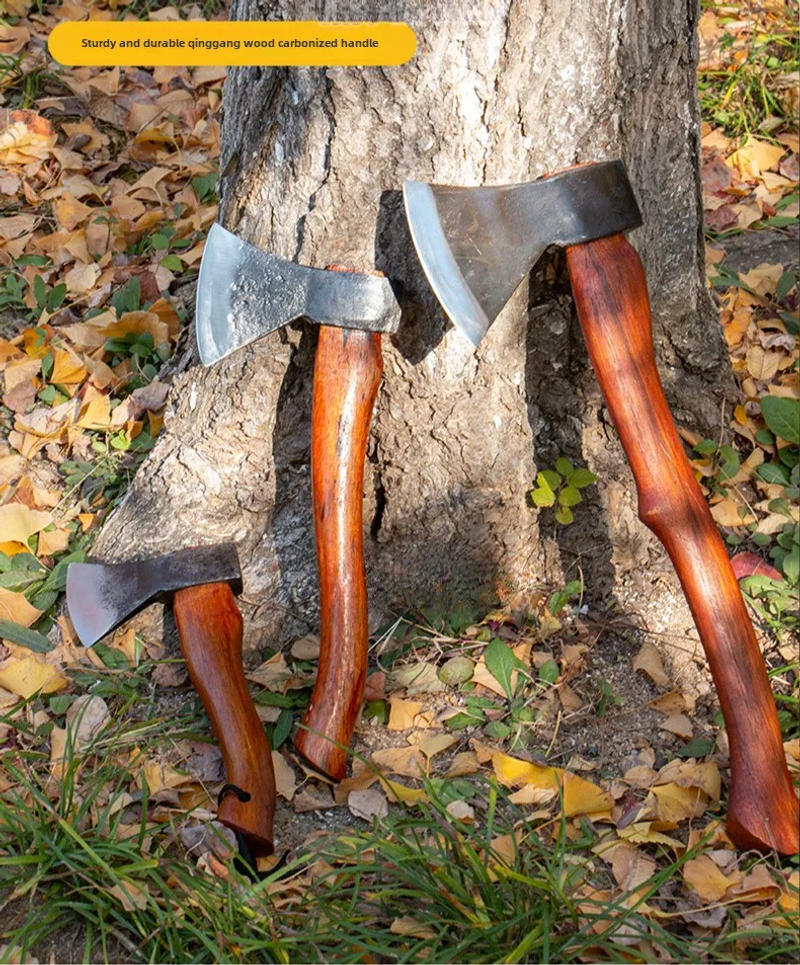 Description Picture 2 of itemFire Axe Sharp Split Wood Logging Professional Field Camping Equipment Multi-functional Self-defense Axes Portable Hand Tools