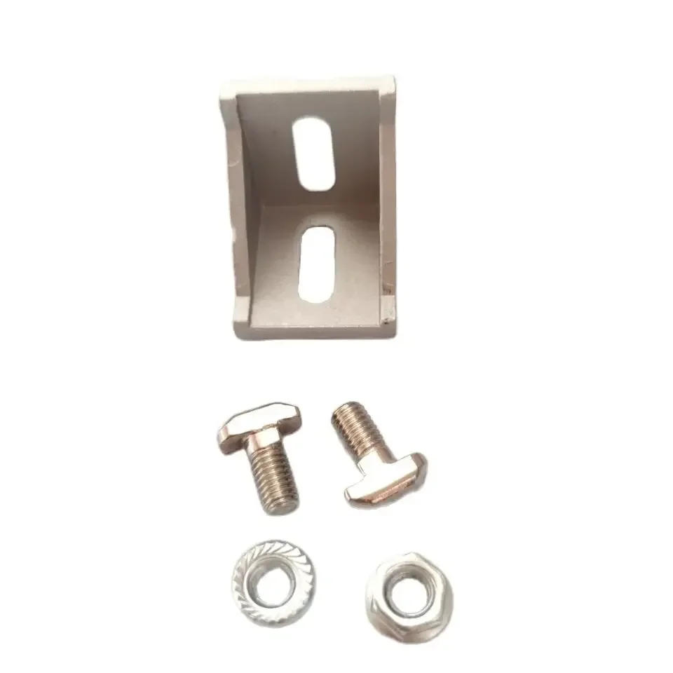 Description Picture 3 of item1set 2028 3030 4040 Aluminum Profile Connector Set for 20 30 40 Series Corner Bracket Hex Flange Nuts T Bolt Screw Sliding Nut