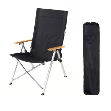 Camping Chair Four-Speed Adjustable Long Back Chair Folding recliner garden picnic fishing Relaxation chair bearing 150 kg