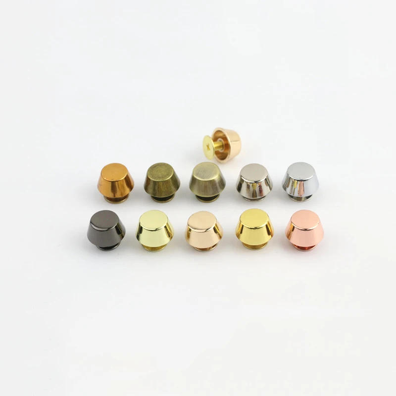 Description Picture 5 of item10sets Bucket Shape Bag Feet Base Studs Bottom Wear Protection Rivets Wallet Bag Decor Buttons Leathercraft Parts Accessories