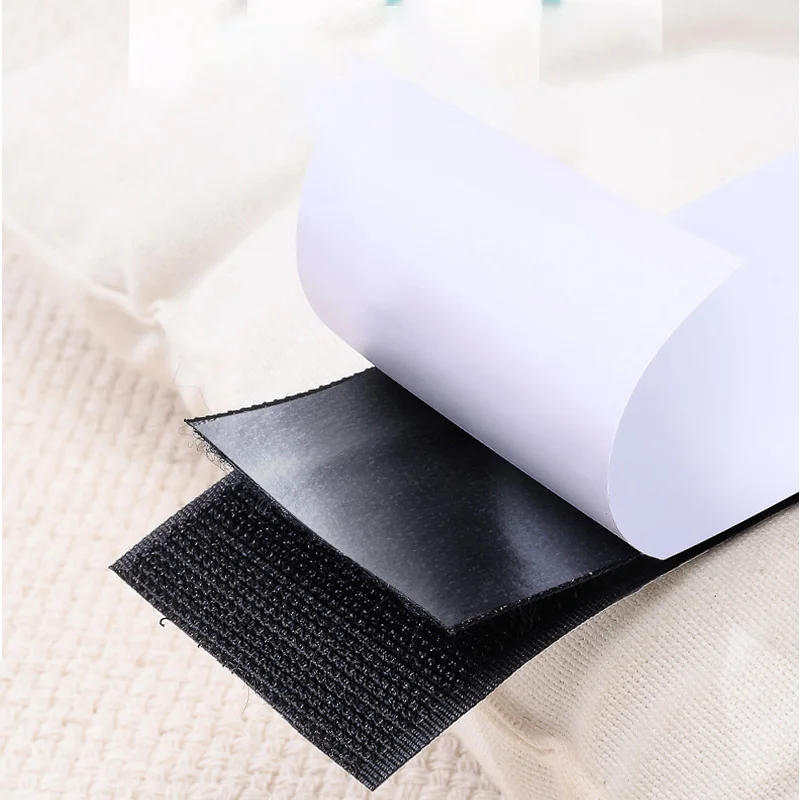 Description Picture 6 of item25y Self Adhesive Fastener Tape 16/20/25/30/50/100mm With Glue Hook and Loop Tape Shoes Fastener Sticker Strips Scratch Adhesif