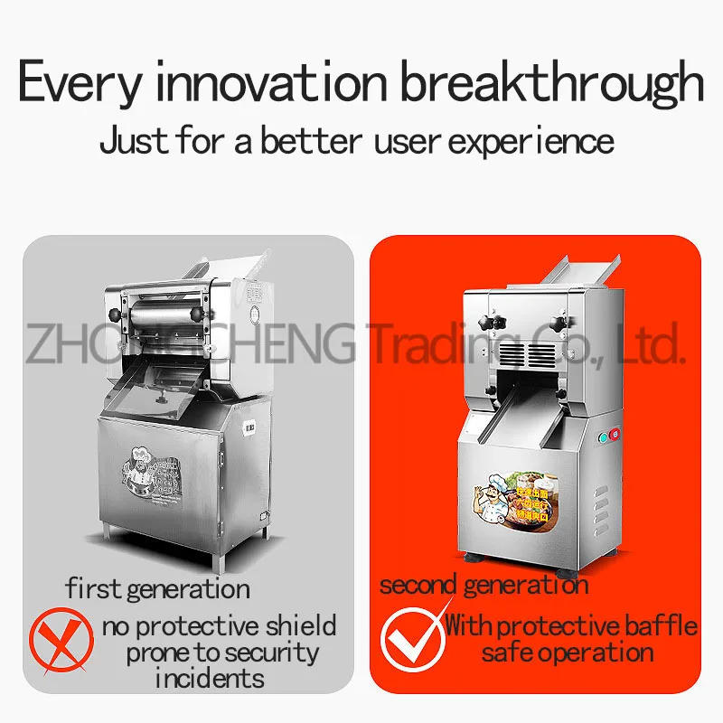 Description Picture 5 of itemLC-300 200KG/H Noodle Maker Noodle pressing machine commercial electric noodle Maker dumpling skin machine