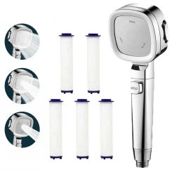 3 Mode High Pressure Large Flow Shower Head With Switch On Off Button Sprayer Water Saving Adjustable Shower Nozzle For Bathroom