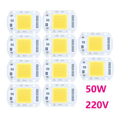 10Pcs a lot Leds cob chip 220V 50W 30W 20W 10W smart IC For LED Bulb COB Chip FloodLight DIY Coldwhite