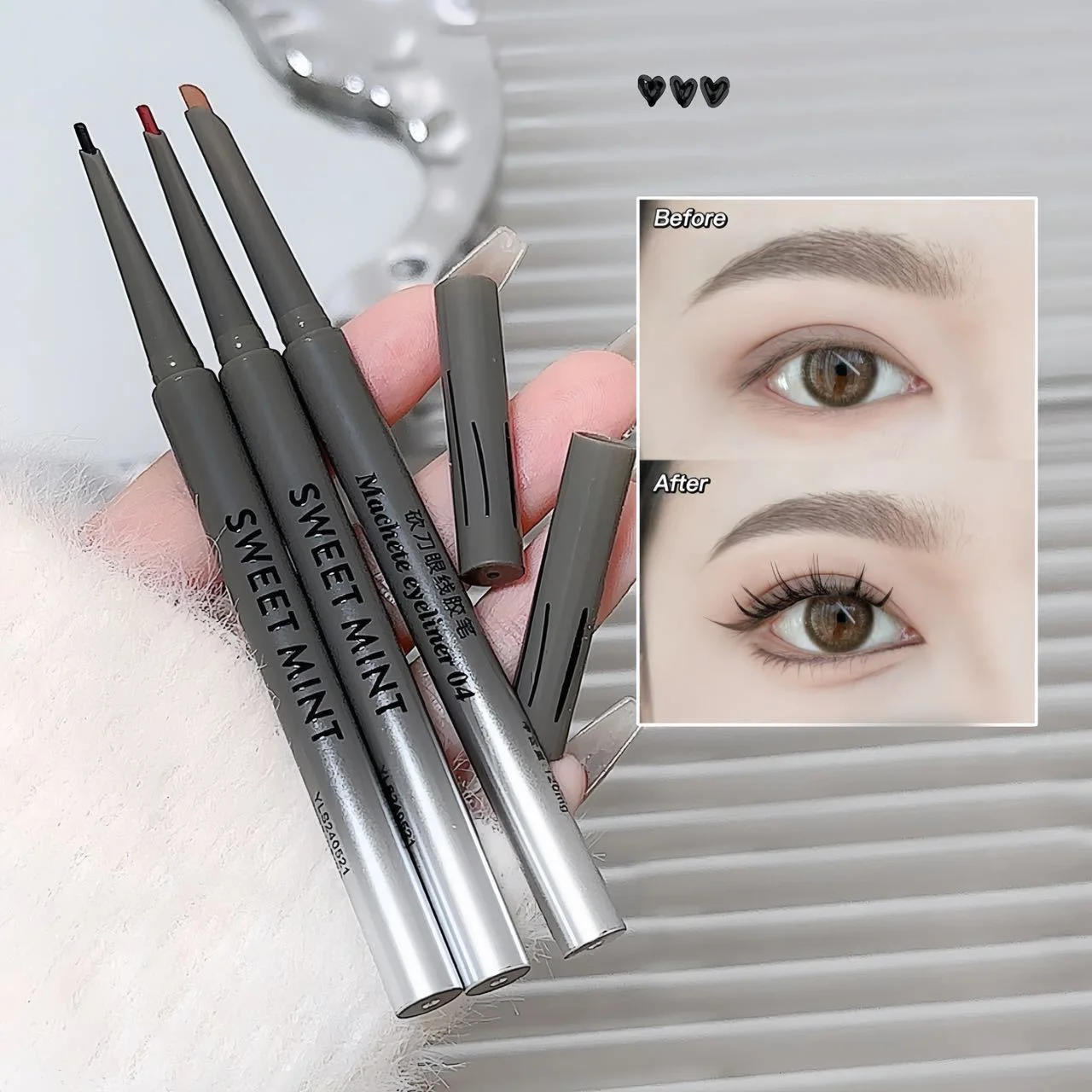 Description Picture 3 of itemSexy Rose Red Eye Liner Pencil Natural Matte Wine Red Lying Silkworm Eyeliner Easy To Color Waterproof Eye Make Up Cosmetics 1pc
