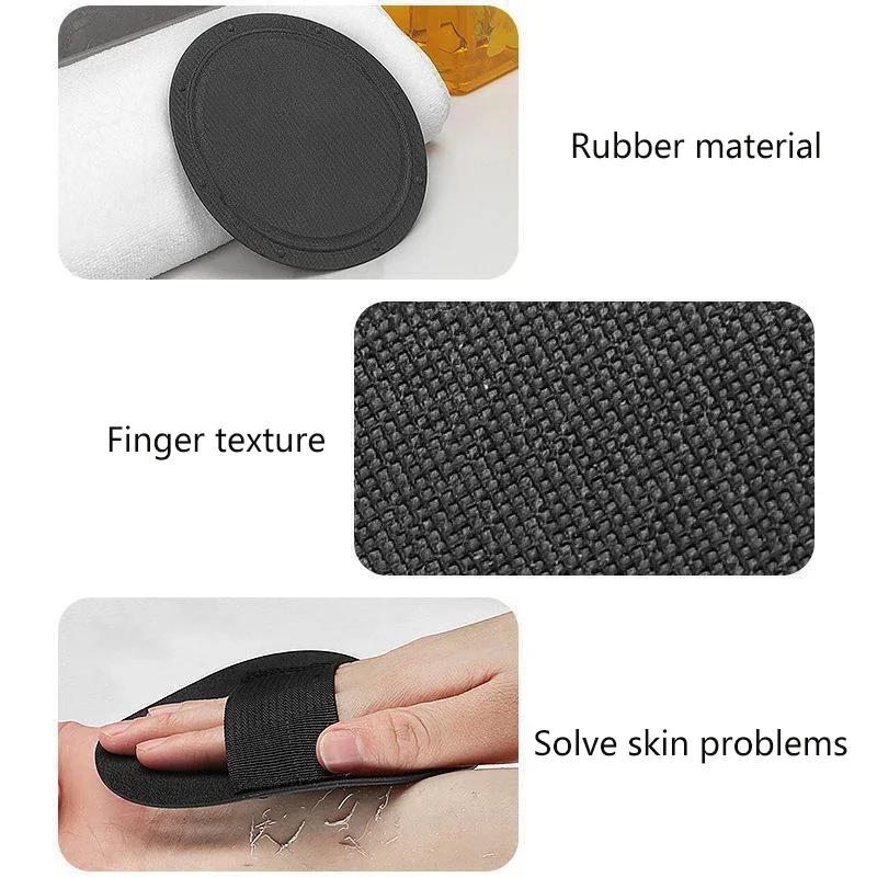 Description Picture 4 of itemBlack Spa Bathing Gloves Body Exfoliating Shower Scrubber Dead Skin Remover Rubber Pads Skin Massage Brush Bath Rubbing Tool