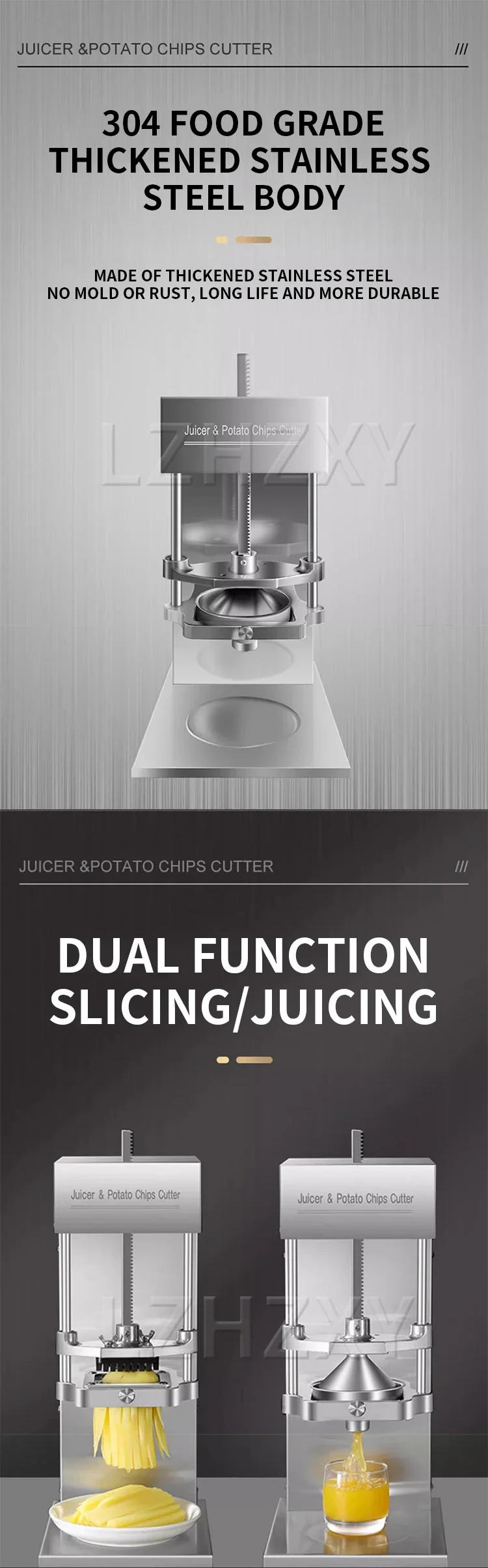 Description Picture 5 of itemCommercial electric potato squeezer/cutter Pomegranate lemon juicer Juicer squeezer Orange juice potato slicer