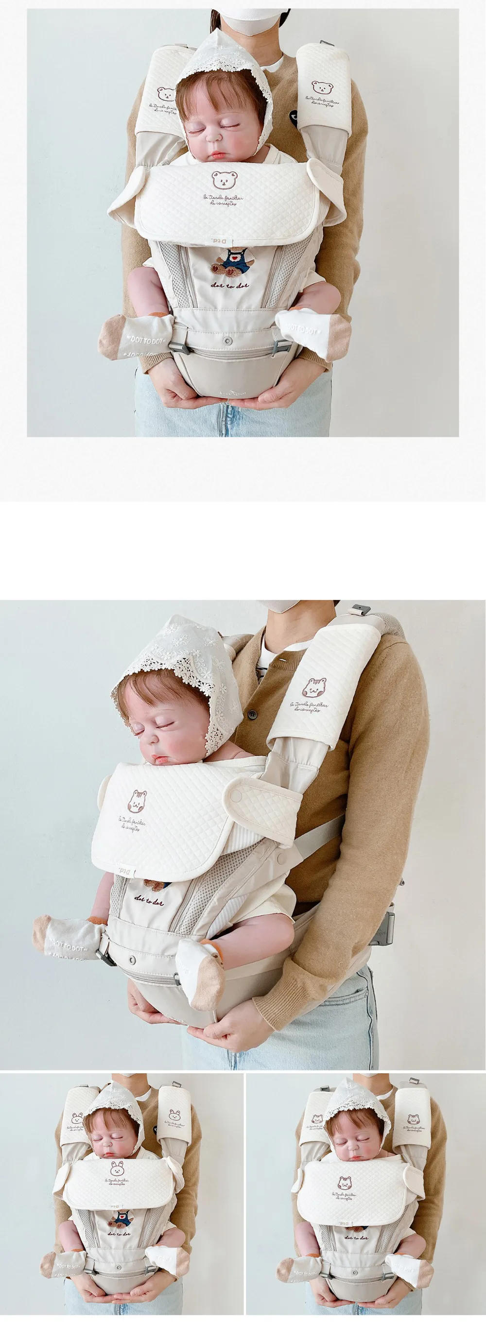 Description Picture 2 of item3pcs/Set Waterproof Baby Bibs Muslin Saliva Towel Cotton Shoulder Pad Bite Cushion Baby Accessories Girl Burp Cloth