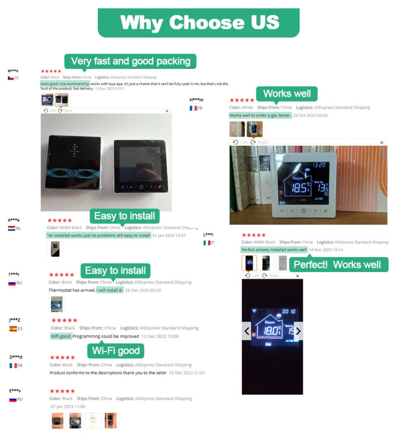 Description Picture 6 of itemWifi Thermostat Tuya Smart Home Wireless Battery Room  For Gas Boiler Water Heating Temperature Controller For Alexa Google Home