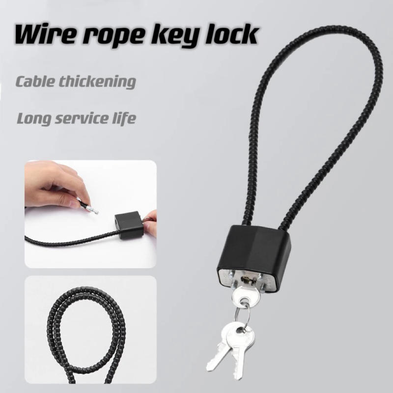 Description Picture 3 of item1pc Soft Steel Cable Anti-Theft Padlock With Multiple Sizes For Cabinets, Helmets, Baskets, Keys, Suitable For Indoor And Outdoo