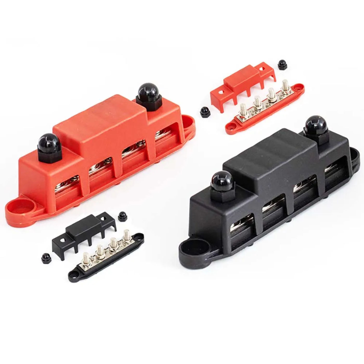 Description Picture 4 of itemUniversal M6 M8 M10 Car Power Distribution Block 250A Bus Bar Terminal Block Studs Screw Wiring Sink Bar 12V 24V 36V 48V 300V