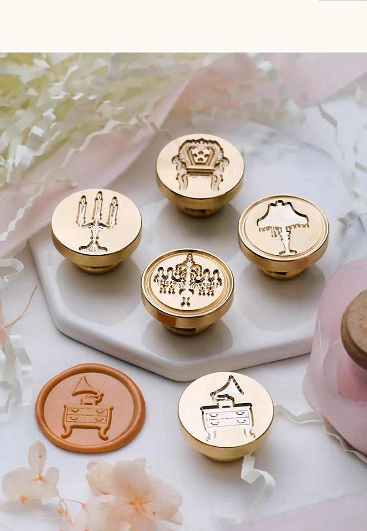 Description Picture 5 of item2023 High Tea Wax Seal Stamps Bear Coffee Gift Pattern New Arrival Lotus Wax Seal Tools Decoration Stamps HCZ019