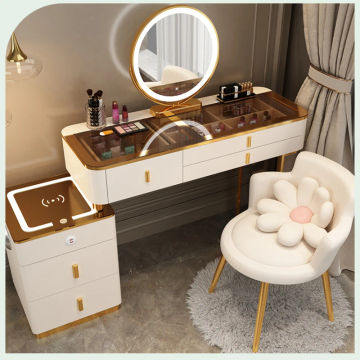 Dressing table Luxury Nordic bedroom dressing table Modern simple multi-function princess dressing table