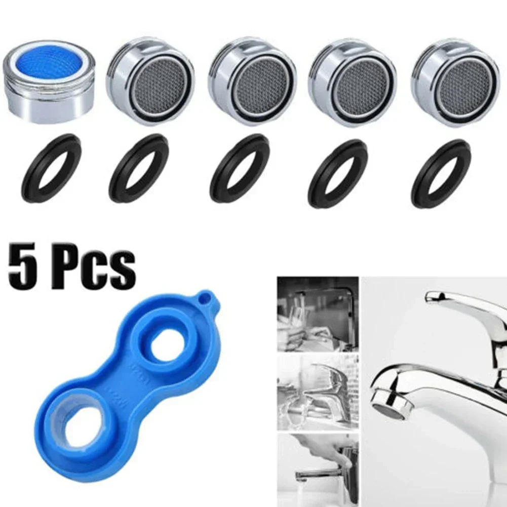 Description Picture 2 of item5pcs Faucet Aerators Water Saving M24 Aerator Faucet Tap Replace Filter Nozzle With Wrench Bathroom Kitchen Faucet Supplies