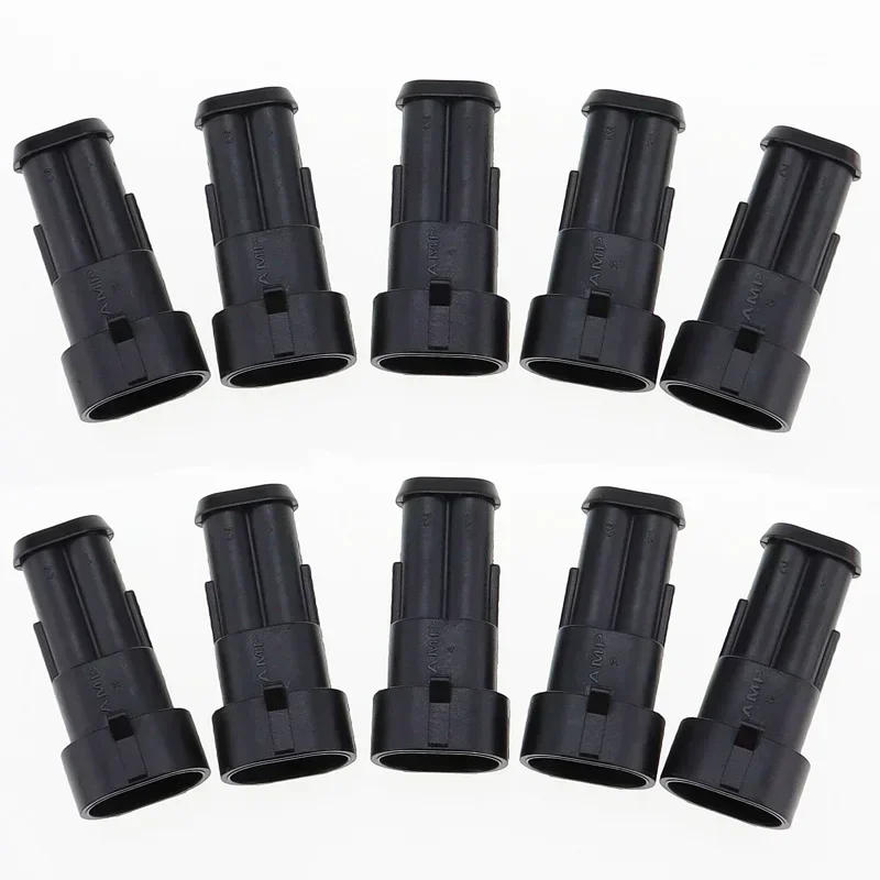 Description Picture 5 of item10 Kit 2 Pin Way Waterproof Electrical Wire Connector Plug  1.5mm Terminals 2Pin HID Plug Auto Xenon lamp Plug