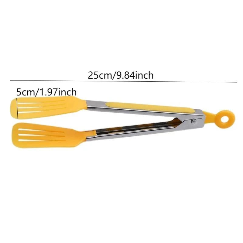 Description Picture 5 of itemFood Tong Stainless Steel Kitchen Tongs Silicone Nylon Non-Slip Cooking Clip Clamp BBQ Salad Tools Grill Kitchen Accessories
